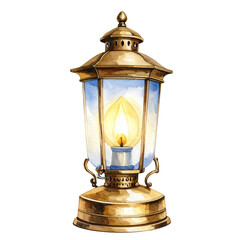 Lamp illustration watercolor style.