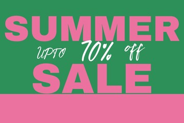 SUMMER sale upto 70% off banner,, poster, summer sale, sale sticker, sale banner, summer holidays sale 
