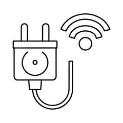 Smart Plug with WiFi Signal Icon for Home Automation and Connectivity