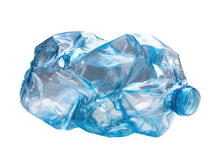 Obraz premium Crushed blue plastic water bottle (1)