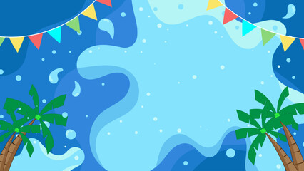 Water Festival with Bubbles and Water Games Background