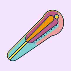 Illustration of a Stylized Kalimba with Pastel Colors and Geometric Shapes