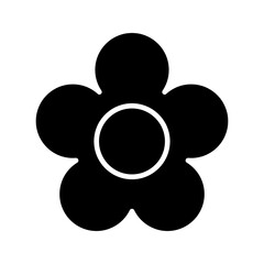  flower icon white on backgrond