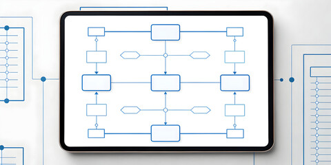 Technical diagram of AI chatbot design in wireframe format