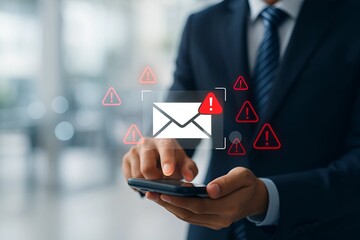 Email Phishing Alert in Business Communication: Cybersecurity Risk and Data Breach Warning