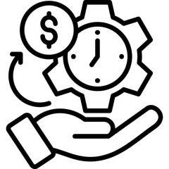 Efficiency line icon