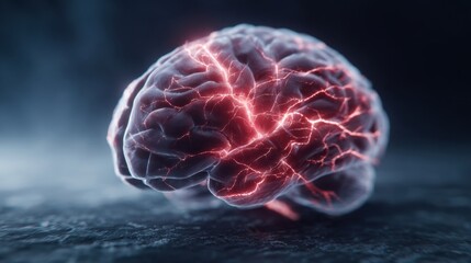 Visualized brain scan overlay with glowing seizure bursts illustrating relentless nervous system excitation during status epilepticus.