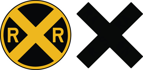  rail cross sign