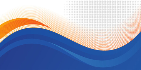 abstract blue orange corporate background with 3d concept. abstract white background with blue  and orange wave background banner with formal concept for banner advertisement announcement certificate