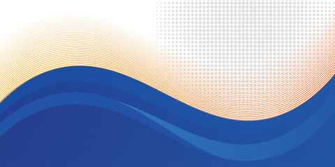 abstract blue orange corporate background with 3d concept. abstract white background with blue  and orange wave background banner with formal concept for banner advertisement announcement certificate