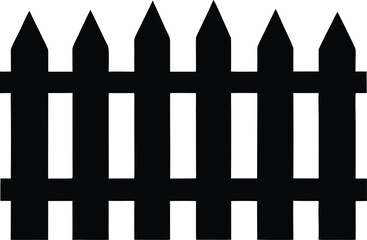 Fence  black silhouette vector illustration,Fence icon,garden Fence