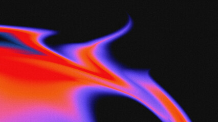 Fiery neon flame abstract art, red and purple light swirl background