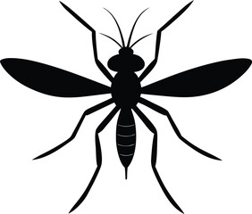  Mosquito icon,flying Mosquito   black silhouette vector illustration