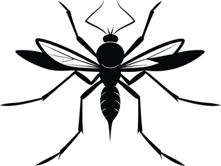  Mosquito icon,flying Mosquito   black silhouette vector illustration
