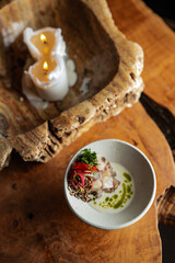 food served in ancient background