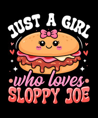 Sloppy Joe T-Shirt Graphic Design – Funny Comfort Food Illustration for POD Shirts, Mugs, and Gifts