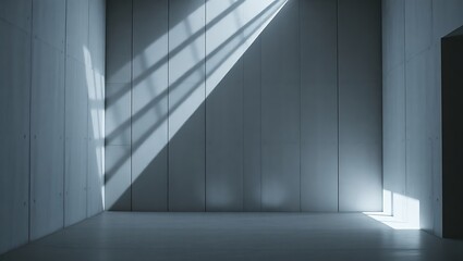 Sunlight streams through barred windows casting dramatic shadows