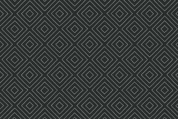 Geometric diamond pattern textile background in dark gray