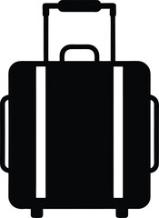 Luggage black silhouette vector,travel bag black silhouette