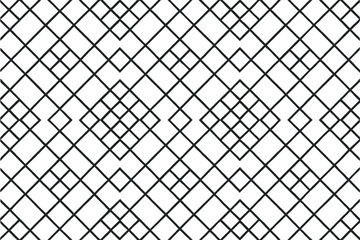 Fototapeta premium Intricate black and white diamond pattern seamless geometric design