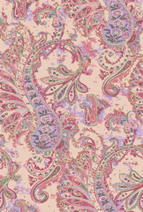 paisley seamless pattern on white background