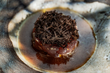 food served in luxurious antient background
