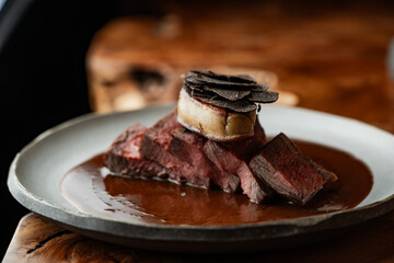 food served in luxurious antient background