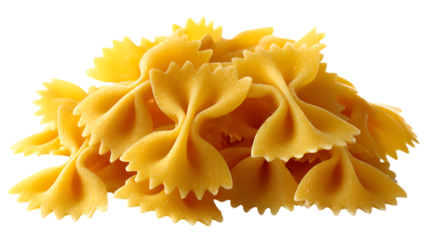 Golden Farfalle Pasta Close-Up