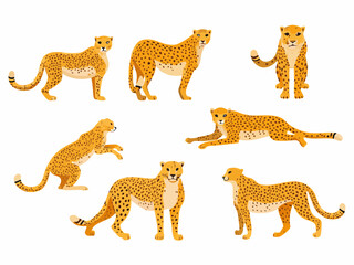 set of cartoon giraffe