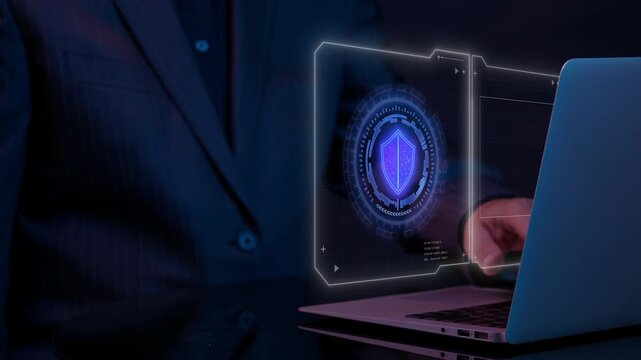 Cybersecurity dashboard animation showing unauthorized login attempts, IP logs, and access denial alerts. Ideal for security systems, enterprise network UI, and digital protection content.