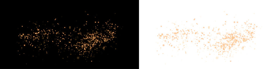PNG, dust, bokeh, golden sparkle, yellow — this shiny transparent Overlay adds a festive magic shimmer with glitter, glow, flare, and stardust for elegant light explosion effects.