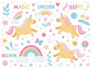 set of easter elements