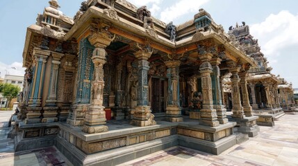 Ornate temple facade