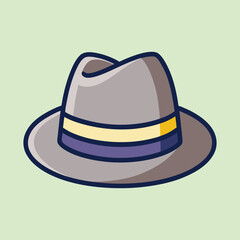vector illustration of a trilby