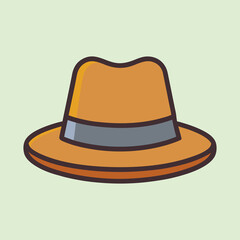 vector illustration of a trilby