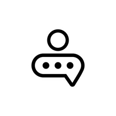 people icon and message bubble