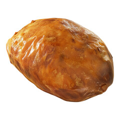 Baked sweet potato isolated on transparent background