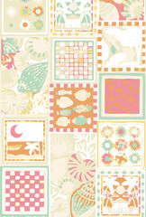 Tropical summer seamless pattern, vector exotic Hawaii decoration print, ocean surf vintage texture. Abstract nature travel ornamental postal stamp background, nature coastal design. Tropical pattern