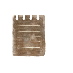 Simple Brown Lined Notepad Illustration