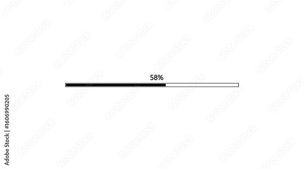 Poster abstract loading icon animation . loading bar and percentage futuristic progress loading bar 0-100 p