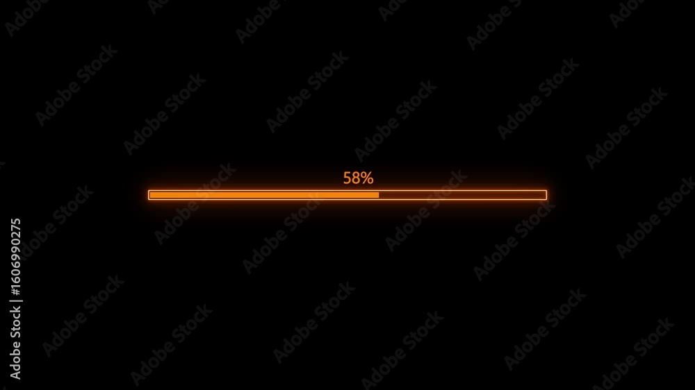 Aufkleber abstract neon loading icon animation . loading bar and percentage futuristic progress loading bar 0-