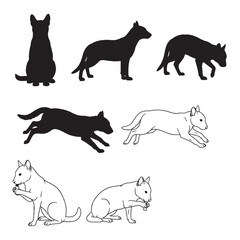 Agouti Illustration Assets - Agile Mover - Sharp Claws - Agouti silhouette - Agouti lineart - Agouti vector - silhouette & lineart of Agouti

