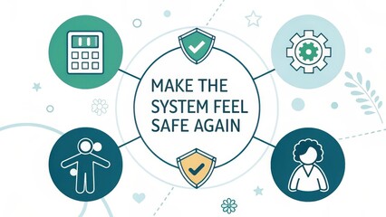Fototapeta premium Make the System Feel Safe Again with Icons and Illustrations
