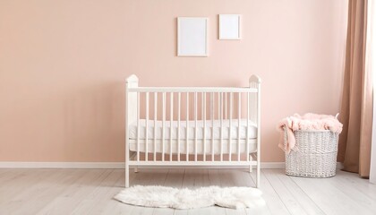 Nursery room with crib and decor