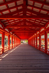 世界遺産・日本三景厳島神社西回廊　広島県廿日市市宮島