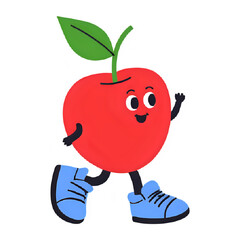 red apple cartoon character