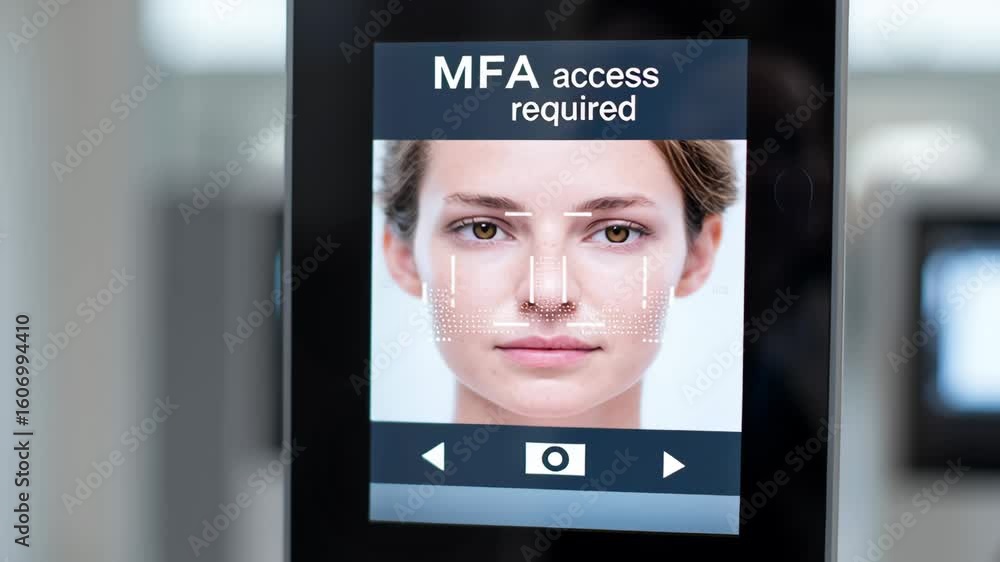 Poster mfa, multi-factor authentication technology enhances security by enabling safe access and reliable v