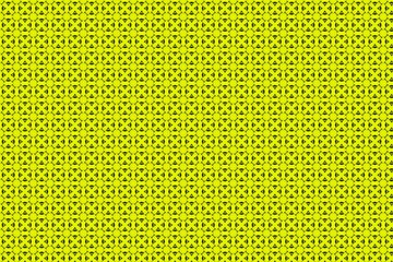 Yellow and Black Crossed Diamond Seamless Pattern