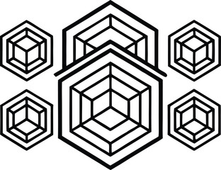 Minimalist Hexagonal Honeycomb Pattern geometric