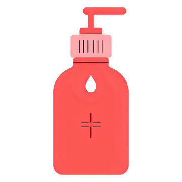 red hand sanitizer bottle dispenser clip art preview